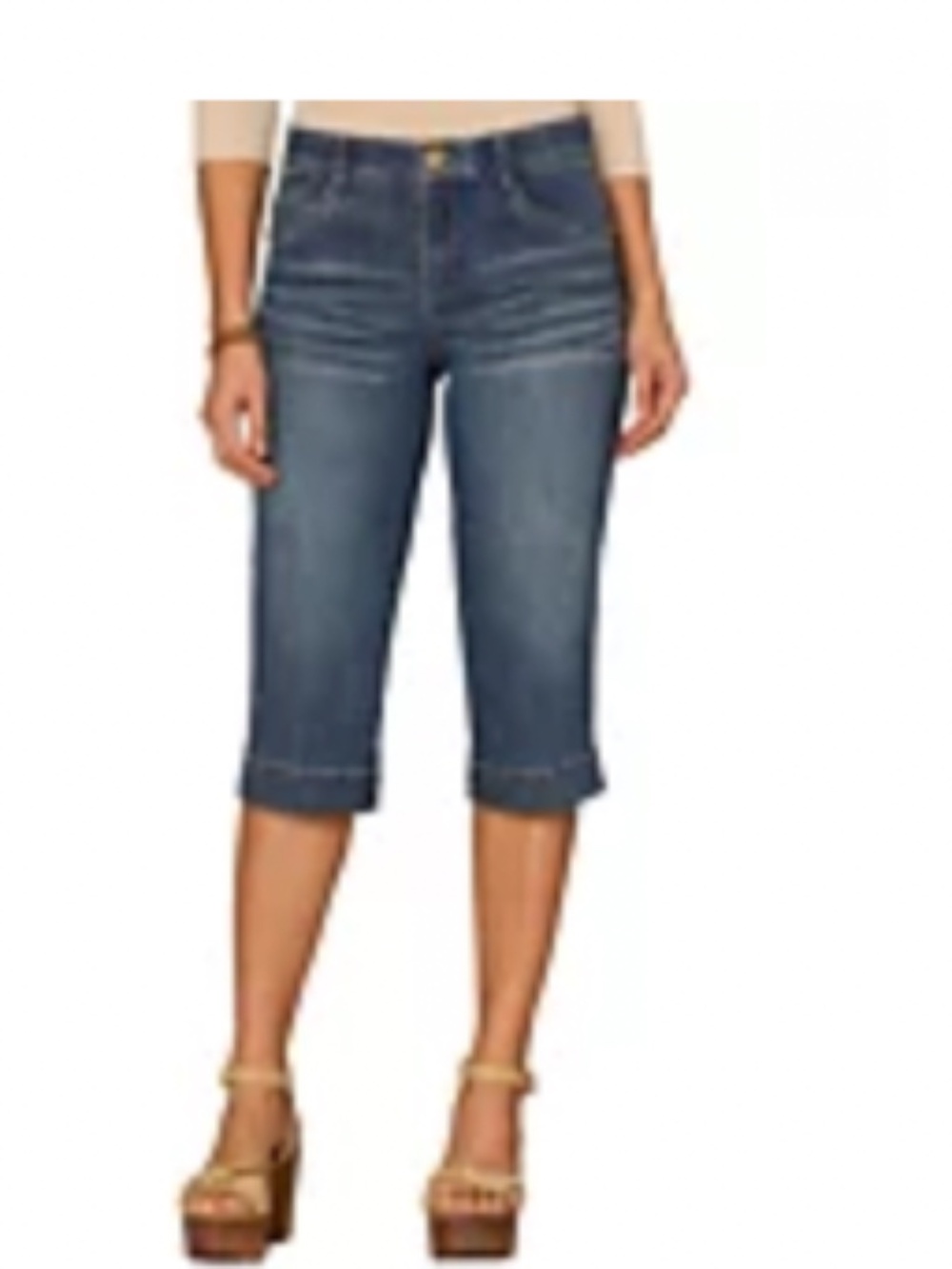 Women's Democracy Mid-Rise Capri Jeans - Skimmer length ABSOLUTION design
